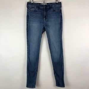 Hollister Blue Medium Wash High Rise Super Skinny Jean